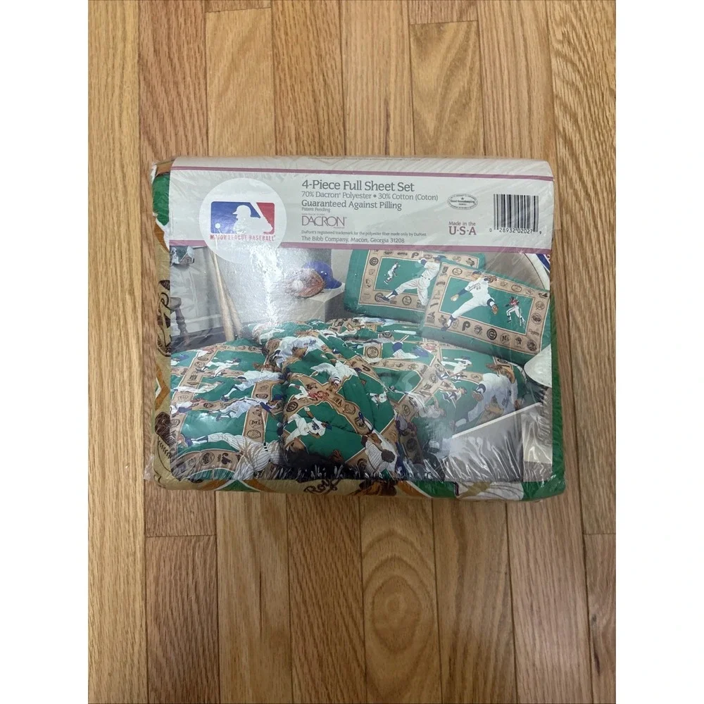 Vintage‎ 1991 MLB DreamStyles Baseball Team Logo 4 Piece Full Sheet Set New